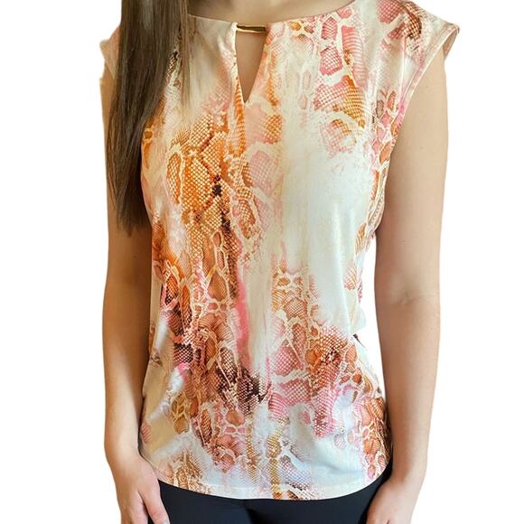 Calvin Klein Animal Print Snake Tank Top Small - Picture 1 of 8